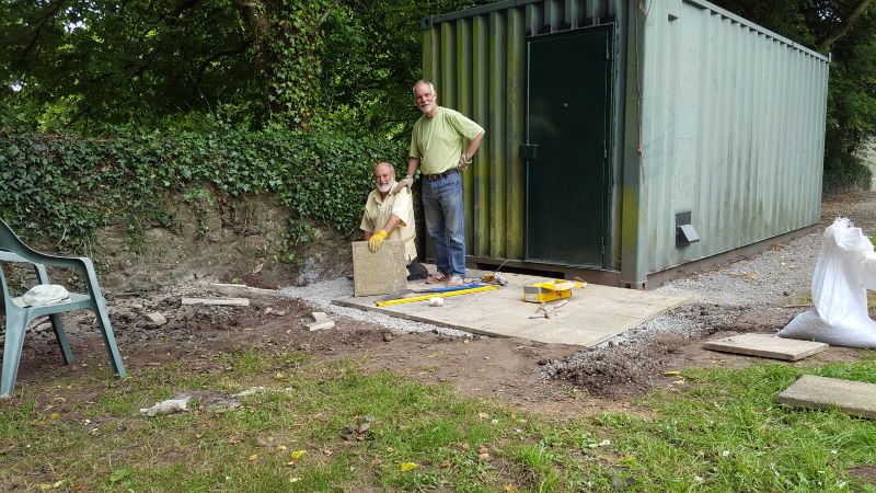 Jim and Richard Slab Laying